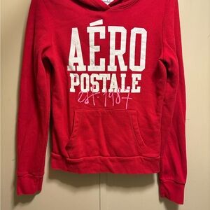 Aeropostale Red Hoodie with White Logo